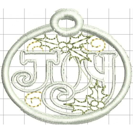 Ponchado Navidad Esfera Joy calidad listo para bordar en Printernet