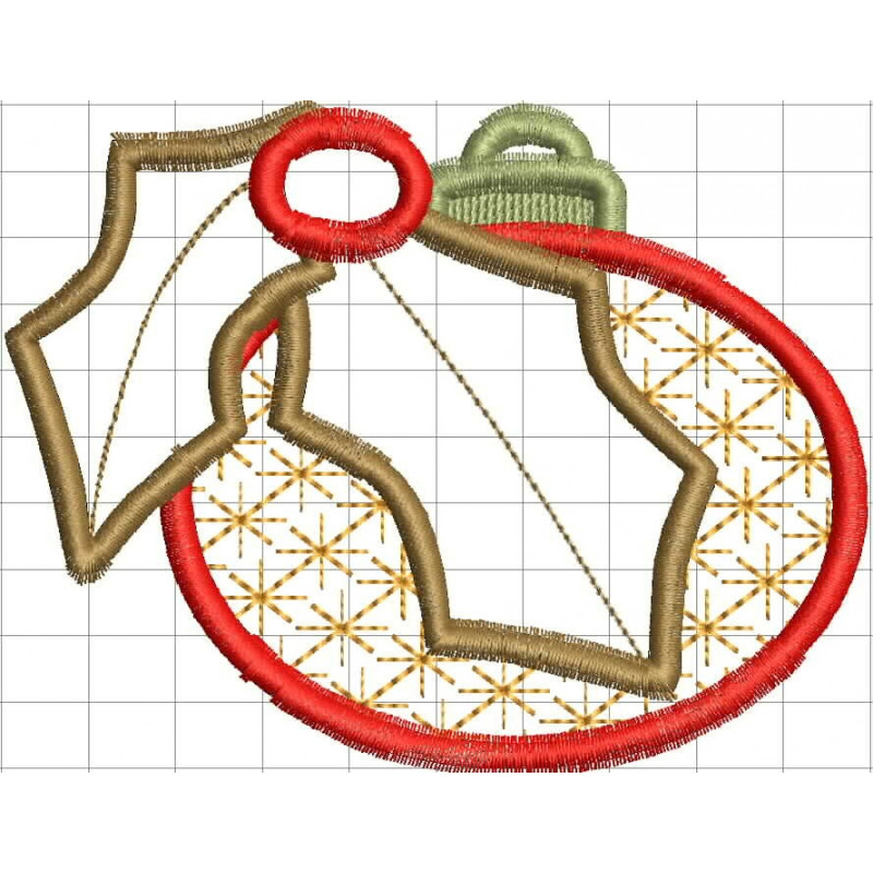 Ponchado Navidad Esfera Moño calidad listo para bordar en Printernet Ponchado Navidad Esfera Moño calidad listo para bordar en Printernet