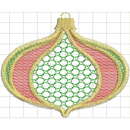 Ponchado Navidad Esfera con detalle calidad listo para bordar en Printernet