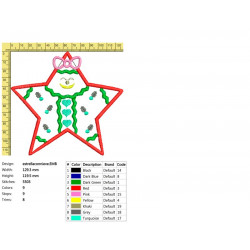 Ponchado Navidad Esfera estrella con nieve calidad listo para bordar en Printernet