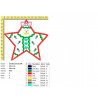 Ponchado Navidad Esfera estrella con nieve calidad listo para bordar en Printernet