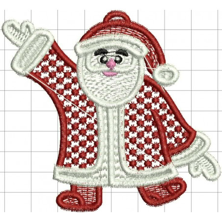Ponchado Navidad Santa Claus Detalle listo para bordar en Printernet