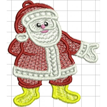 Ponchado Navidad Santa Claus completo saluda para bordar en Printernet