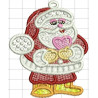 Ponchado Navidad Santa Claus corazon para bordar en Printernet