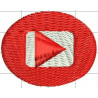Ponchado Logo Youtube Cuadrado y Circular para bordar en Printernet