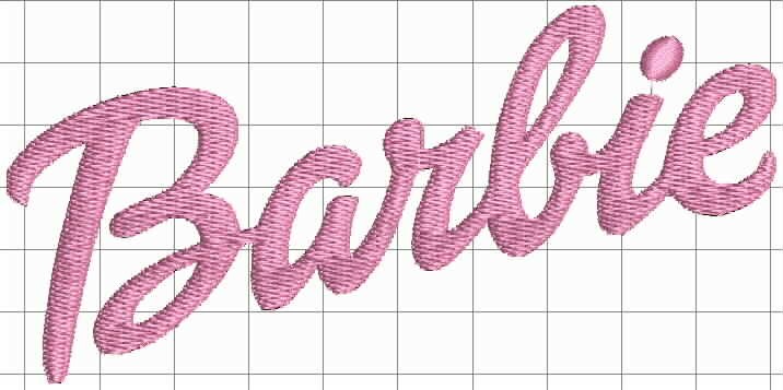 Ponchado Logo Barbie para bordar en Printernet