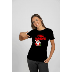 Playera Diseño Feliz Navidad con Santa  Diseño Unico Printernet