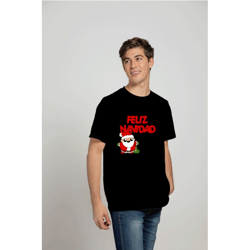Playera Diseño Feliz Navidad con Santa  Diseño Unico Printernet