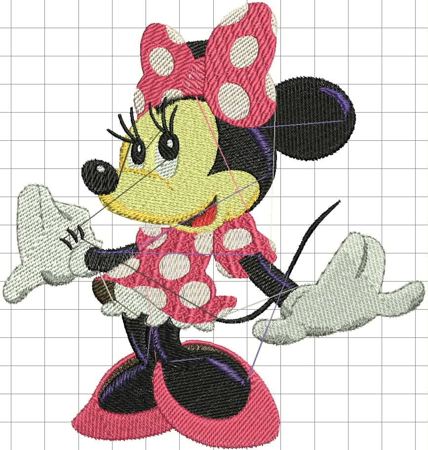 Ponchado Logo Minnie Mouse para bordar en Printernet