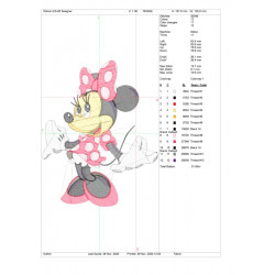 Ponchado Logo Minnie Mouse para bordar en Printernet