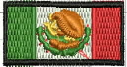 Ponchado Bandera Mexico para bordar en Printernet