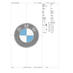 Ponchado Logo BMW para bordar en Printernet