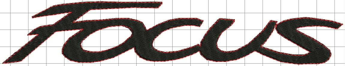 Ponchado logo Focus para bordar en Printernet