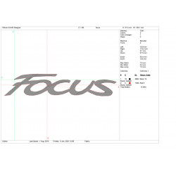 Ponchado logo Focus para bordar en Printernet