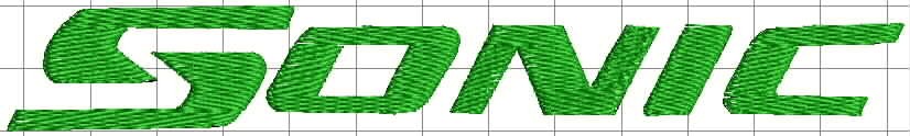 Ponchado logo Sonic Auto para bordar en Printernet