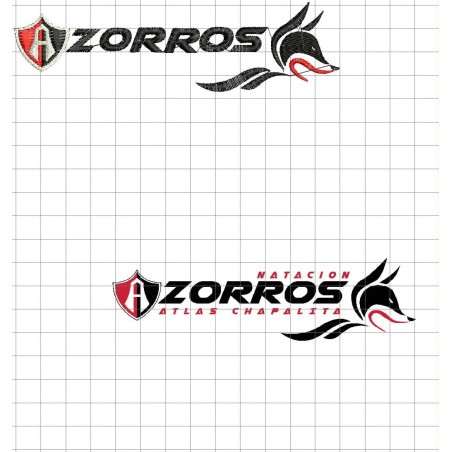 Ponchado logo Atlas Futbol para bordar en Printernet
