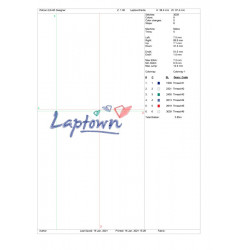 Ponchado logo Laptown para bordar en Printernet