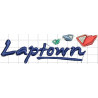 Ponchado logo Laptown para bordar en Printernet