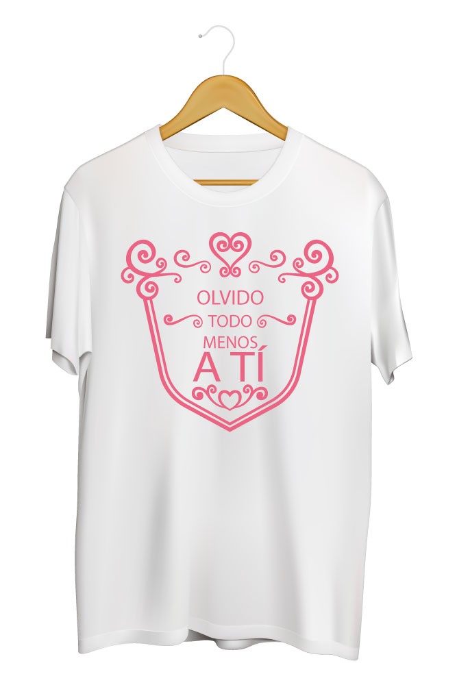 Printernet Playera De Manga Corta con Diseño de Amor y amistad Olvido todo menos a ti, Ideal para Regalo