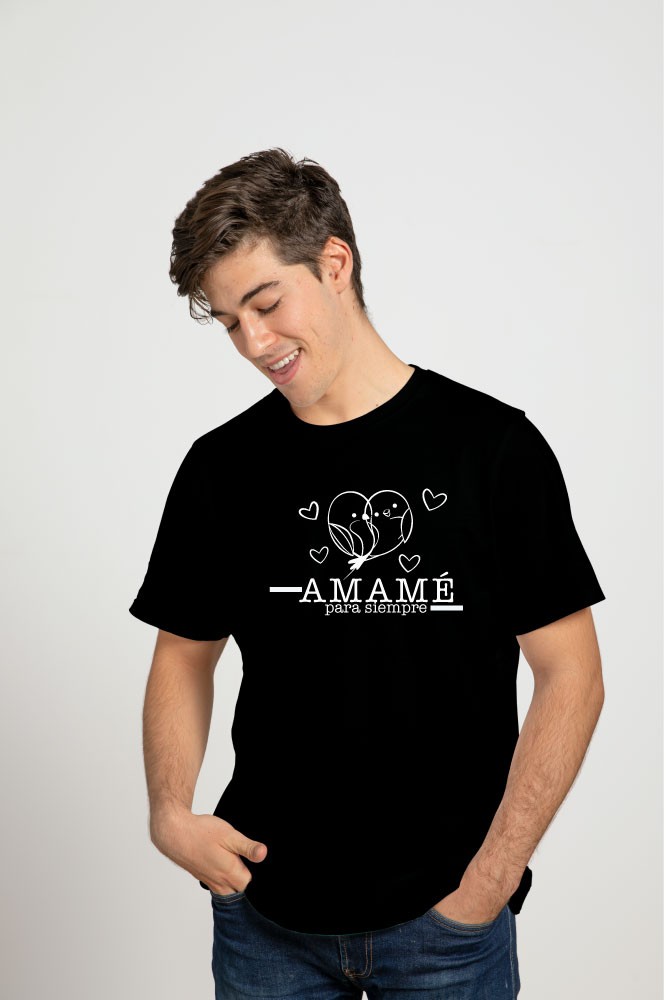 Printernet Playera De Manga Corta con Diseño de Amor y amistad Olvido todo menos a ti, amame para siempre