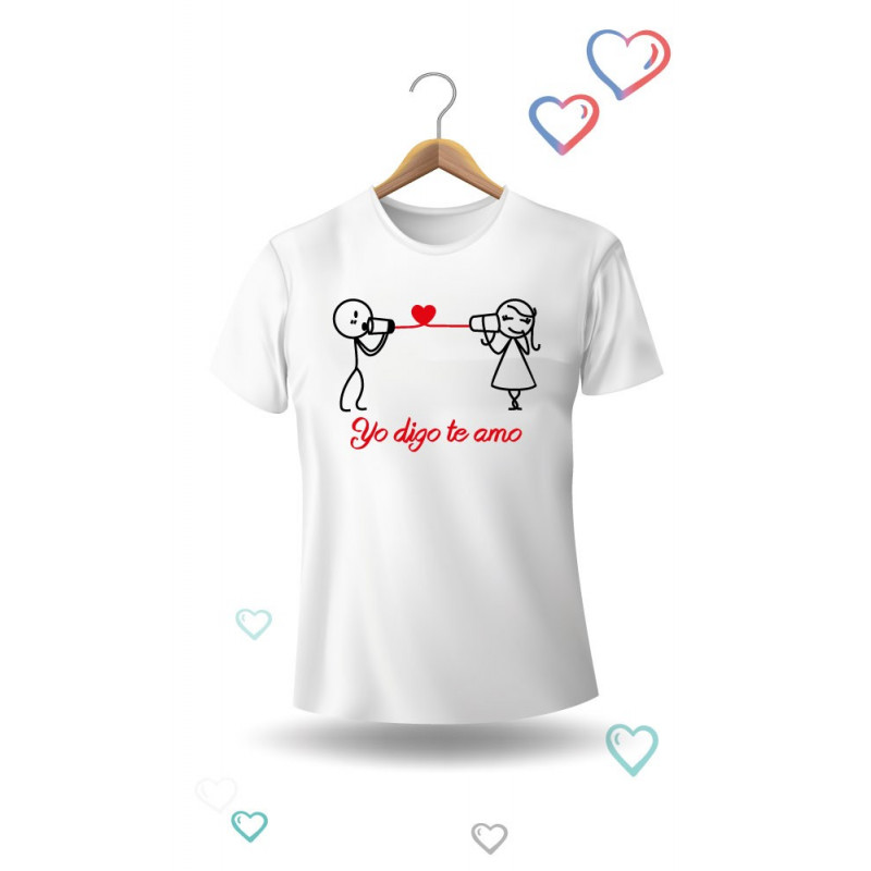Printernet Playera De Manga Corta con Diseño de Amor y amistad, Yo digo TE AMO Printernet Playera De Manga Corta con Diseño de Amor y amistad, Yo digo TE AMO