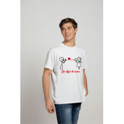 Printernet Playera De Manga Corta con Diseño de Amor y amistad, Yo digo TE AMO
