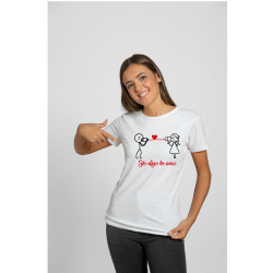 Printernet Playera De Manga Corta con Diseño de Amor y amistad, Yo digo TE AMO