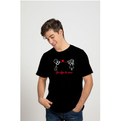 Printernet Playera De Manga Corta con Diseño de Amor y amistad, Yo digo TE AMO