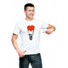 Printernet Playera De Manga Corta con Diseño de Amor y amistad, Volamos de amor con globo