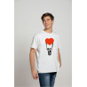 Printernet Playera De Manga Corta con Diseño de Amor y amistad, Volamos de amor con globo