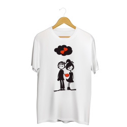 Printernet Playera De Manga Corta con Diseño de Amor y amistad, De la mano corazon