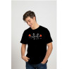 Printernet Playera De Manga Corta con Diseño de Amor y amistad,Girando Enamorados
