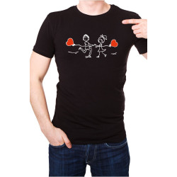 Printernet Playera De Manga Corta con Diseño de Amor y amistad,Girando Enamorados