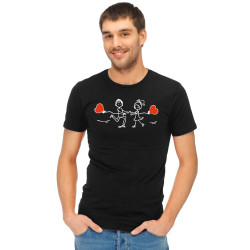 Printernet Playera De Manga Corta con Diseño de Amor y amistad,Girando Enamorados