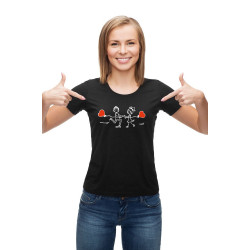 Printernet Playera De Manga Corta con Diseño de Amor y amistad,Girando Enamorados