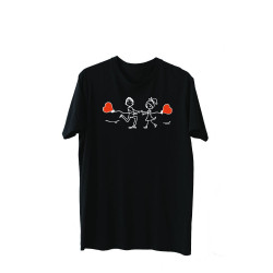 Printernet Playera De Manga Corta con Diseño de Amor y amistad,Girando Enamorados