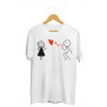 Printernet Playera De Manga Corta con Diseño de Amor y amistad,Burbujas de Amor