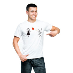 Printernet Playera De Manga Corta con Diseño de Amor y amistad,Burbujas de Amor