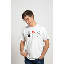 Printernet Playera De Manga Corta con Diseño de Amor y amistad,Burbujas de Amor