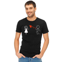 Printernet Playera De Manga Corta con Diseño de Amor y amistad,Burbujas de Amor
