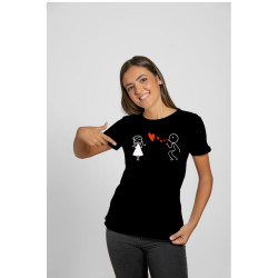 Printernet Playera De Manga Corta con Diseño de Amor y amistad,Burbujas de Amor