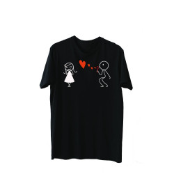Printernet Playera De Manga Corta con Diseño de Amor y amistad,Burbujas de Amor