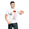 Printernet Playera De Manga Corta con Diseño de Amor y amistad, Bicicleta de Amor