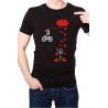 Printernet Playera De Manga Corta con Diseño de Amor y amistad, Bicicleta de Amor