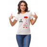 Printernet Playera De Manga Corta con Diseño de Amor y amistad, Bicicleta de Amor