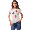 Printernet Playera De Manga Corta con Diseño de Amor y amistad, Bicicleta de Amor