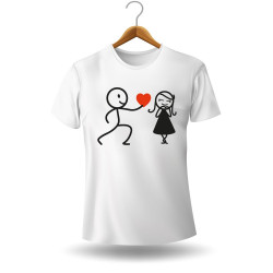 Printernet Playera De Manga Corta con Diseño de Amor y amistad, Te regalo mi Corazon