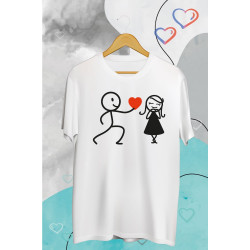 Printernet Playera De Manga Corta con Diseño de Amor y amistad, Te regalo mi Corazon