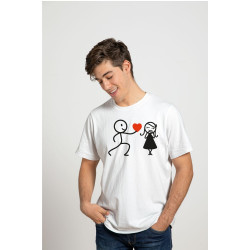 Printernet Playera De Manga Corta con Diseño de Amor y amistad, Te regalo mi Corazon