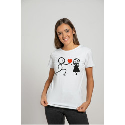 Printernet Playera De Manga Corta con Diseño de Amor y amistad, Te regalo mi Corazon